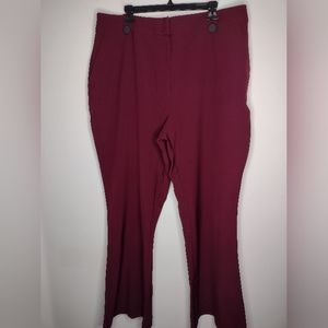 NWT City Chic Women's Claret Red/Tuxe Luxe Pants Size 20
